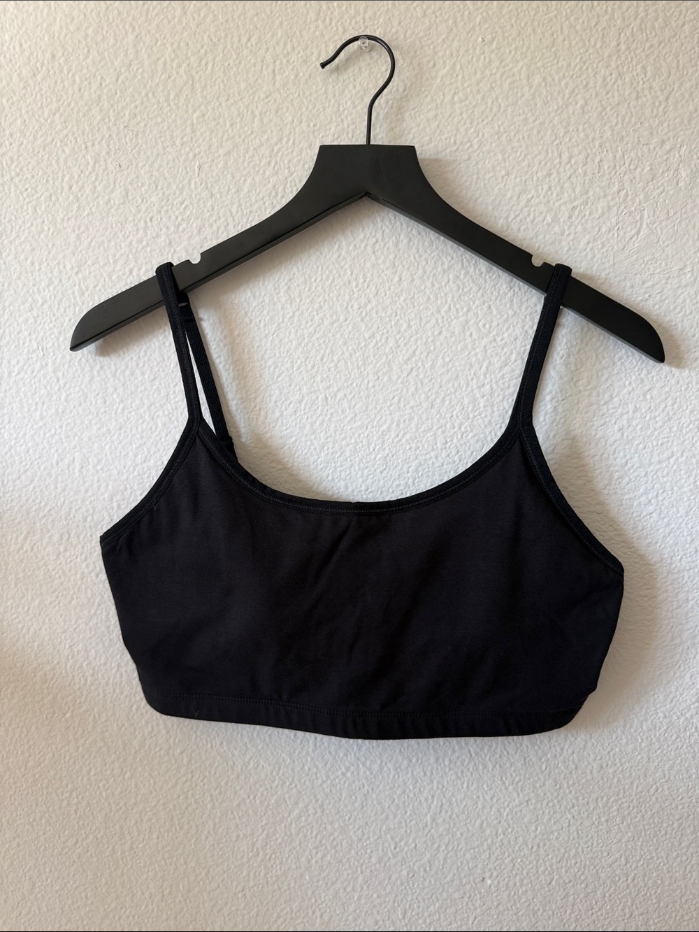 Pact Black Cotton bralette